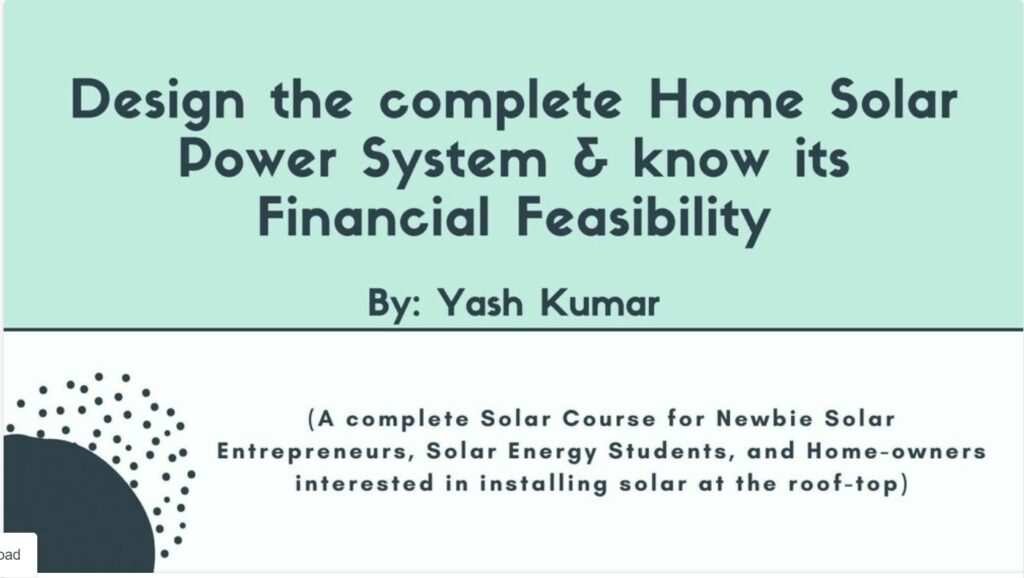 Online solar course
