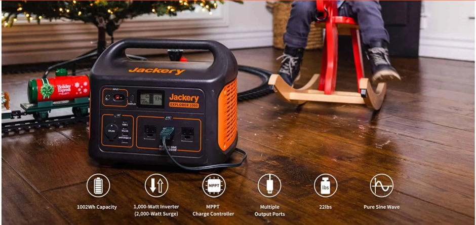 Jackery Explorer 1000 portable solar generator