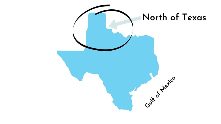 The northern region of Texas