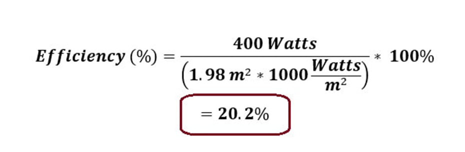 Efficiency formula