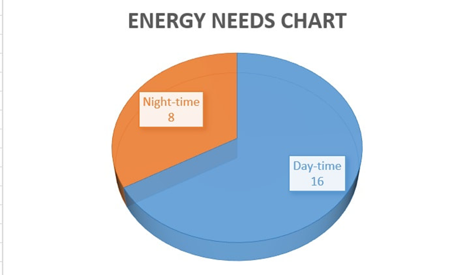 Energy needs chart