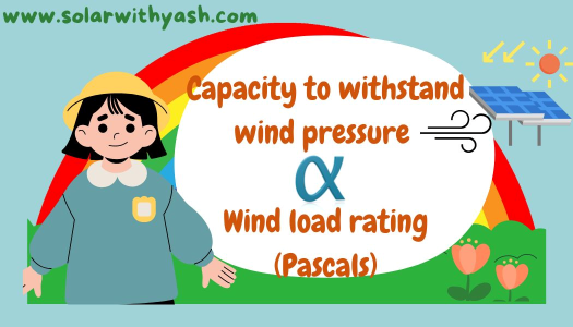 Relation between wind pressure and wind load rating of the solar panels.