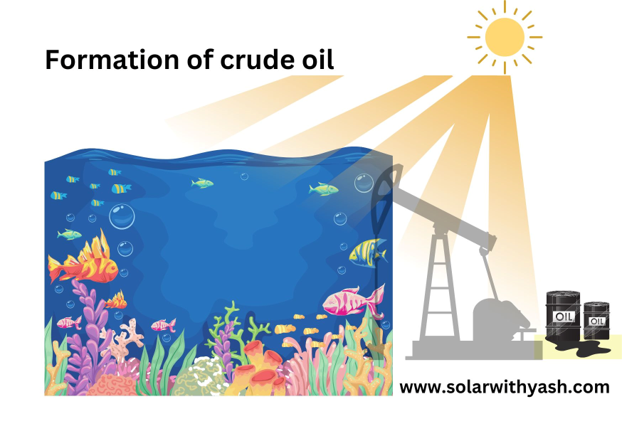 Formation of crude oil through Solar Energy.