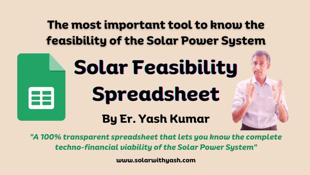 Solar Feasibility Spreadsheet