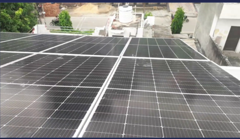 The top view of the solar panels.