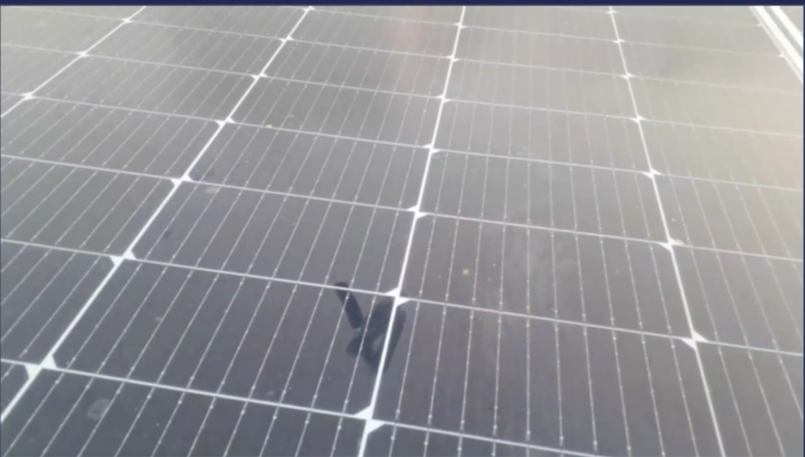 Dust on the solar panels.