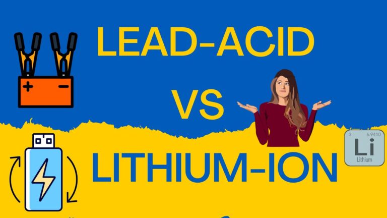 blog banner for lead acid vs lithium ion batteries.
