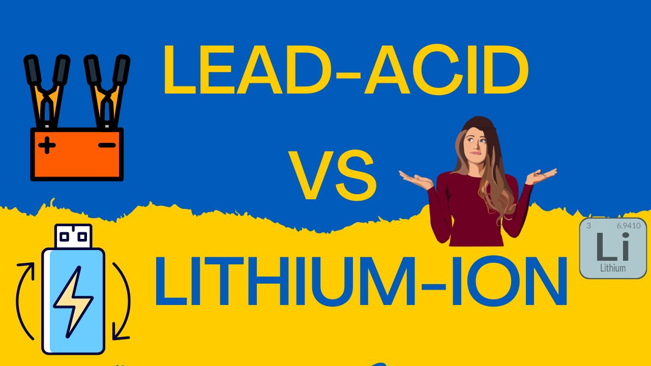 blog banner for lead acid vs lithium ion batteries.